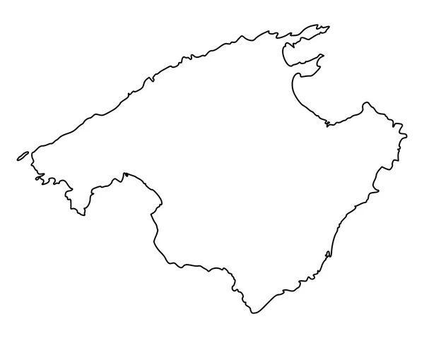 Mappa esatta di Maiorca — Vettoriale Stock