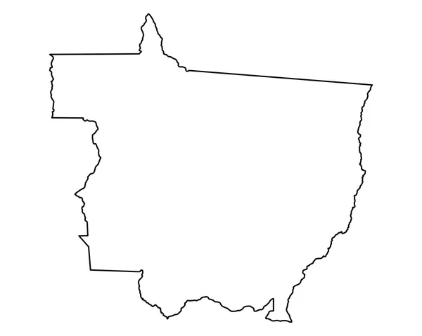 La carte de Mato Grosso — Image vectorielle