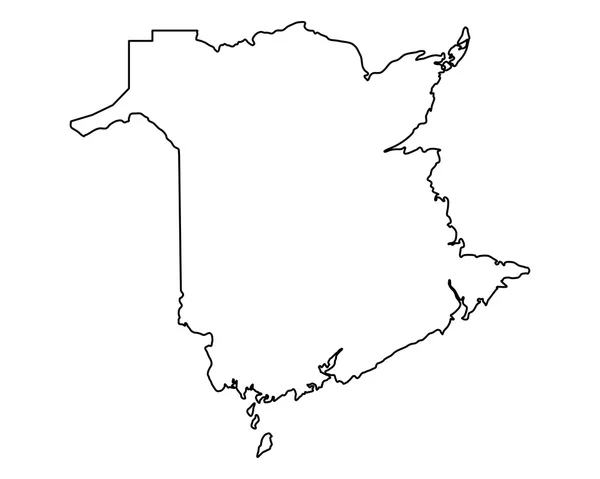 Map of New Brunswick — Stock Vector