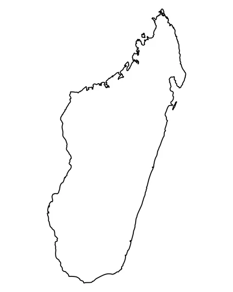 Carte précise de Madagascar — Image vectorielle