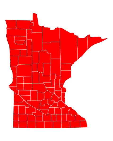 Genaue Karte von Minnesota — Stockvektor