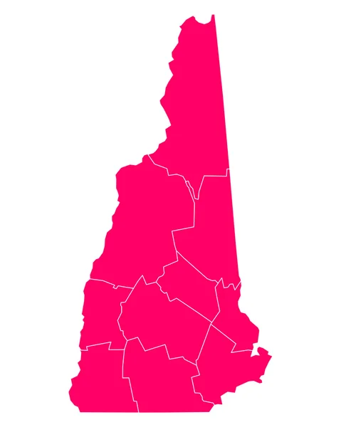 Map of New Hampshire — Stock Vector