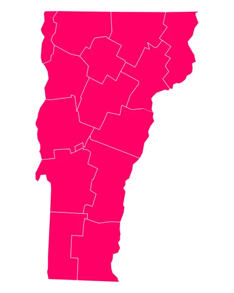 Vermont doğru harita — Stok Vektör