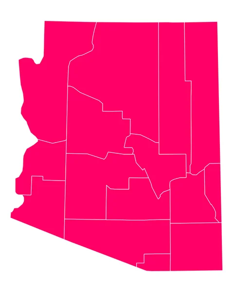 Dokładna mapa Arizona — Wektor stockowy