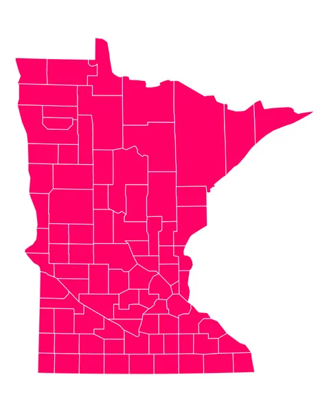 Přesná mapa Minnesota — Stockový vektor