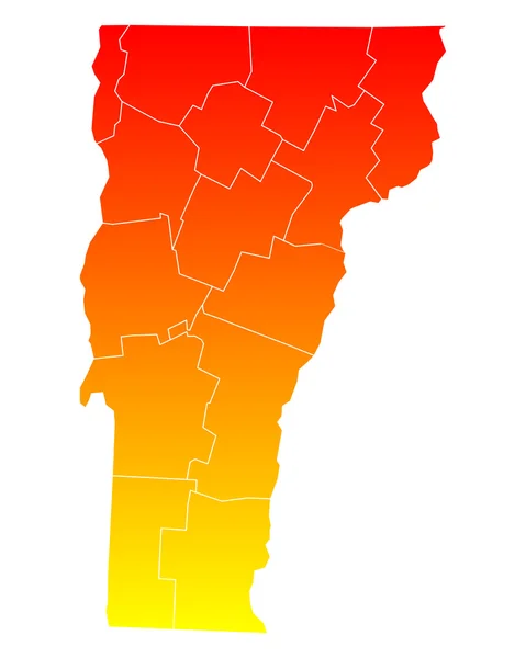 Mapa exato de Vermont — Vetor de Stock