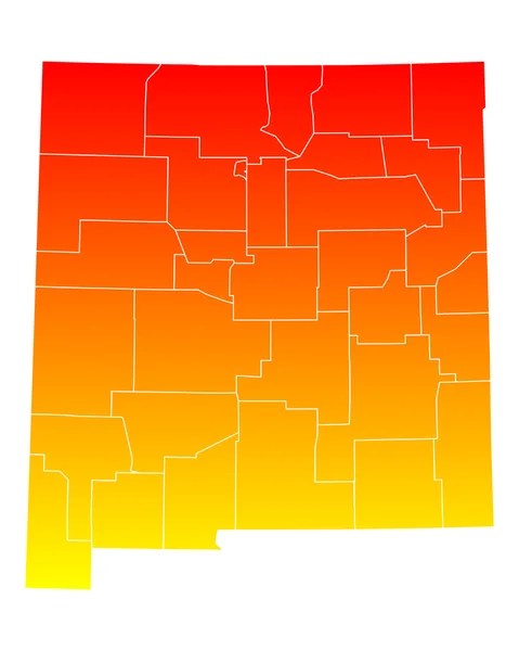 La mappa di New Mexico — Vettoriale Stock