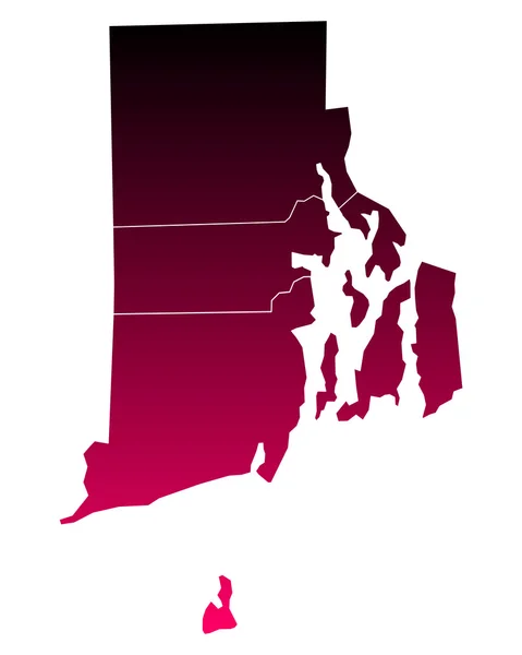 La carte de Rhode Island — Image vectorielle