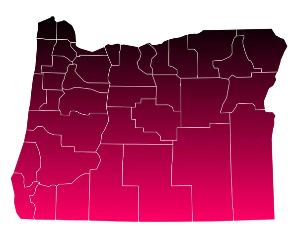 Mappa esatta di Oregon — Vettoriale Stock