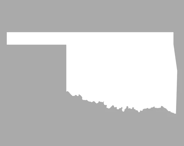 奥克拉荷马准确的地图 — 图库矢量图片