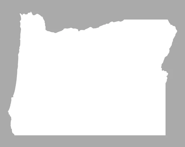 Carte précise de l'Oregon — Image vectorielle