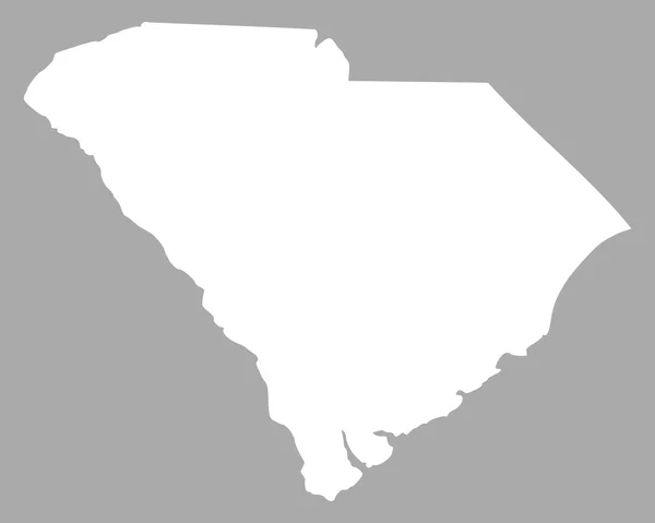 Χάρτης της Νότιας Καρολίνας — Διανυσματικό Αρχείο