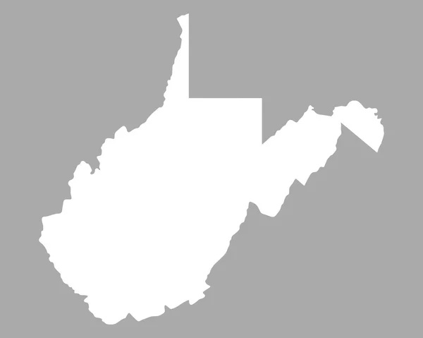 Map of West Virginia — Stock Vector