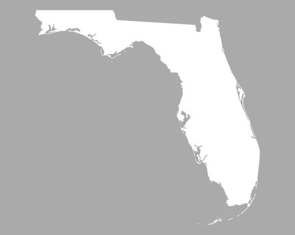 Přesná mapa Florida — Stockový vektor