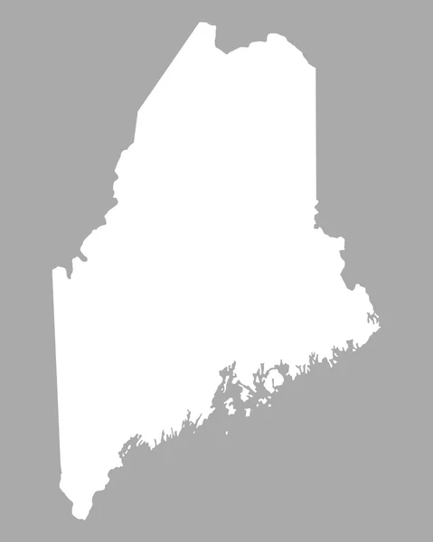 Genaue Karte von Maine — Stockvektor