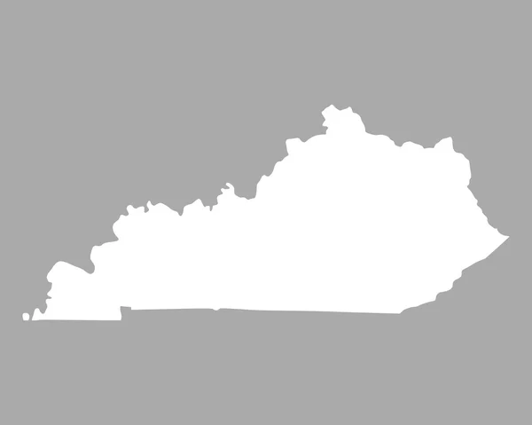 Mapa exato de Kentucky — Vetor de Stock