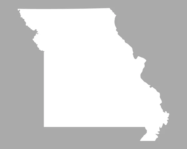Přesná mapa Missouri — Stockový vektor