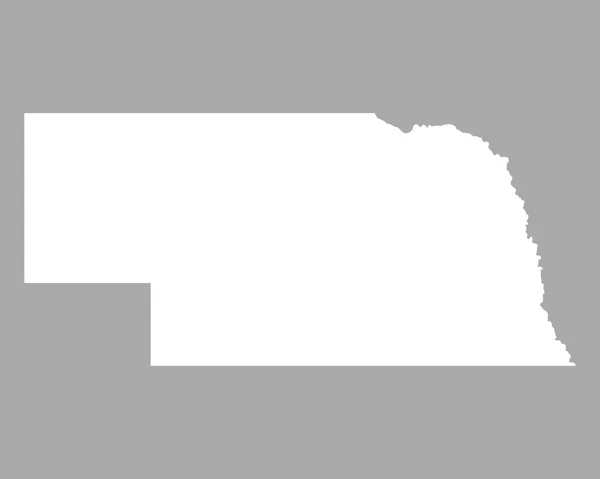 Mapa exacto de Nebraska — Archivo Imágenes Vectoriales