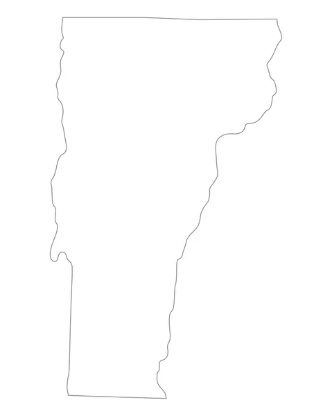 Mapa exacto de Vermont — Vector de stock