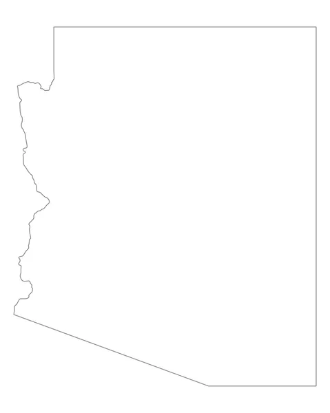 Точні карта Арізони — стоковий вектор