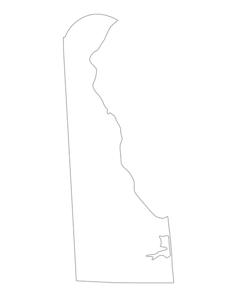 Korrekt karta över Delaware — Stock vektor