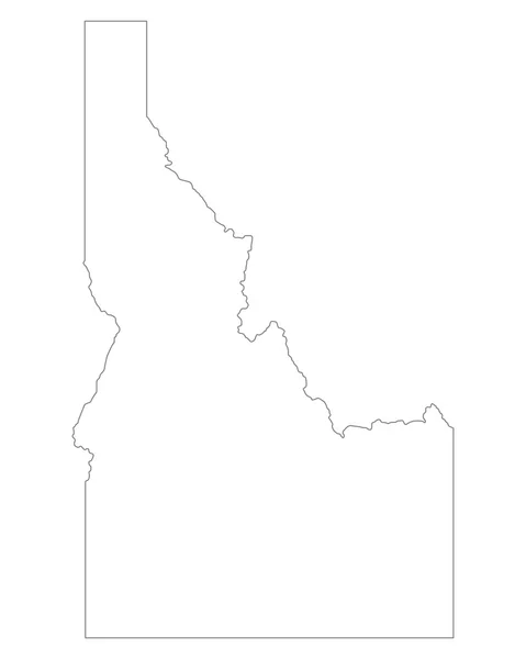 Mappa esatta di Idaho — Vettoriale Stock