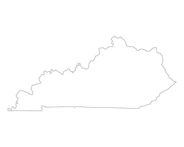 Mapa exacto de Kentucky — Vector de stock