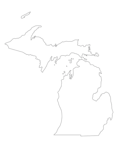 Ακριβή χάρτη του Michigan — Διανυσματικό Αρχείο