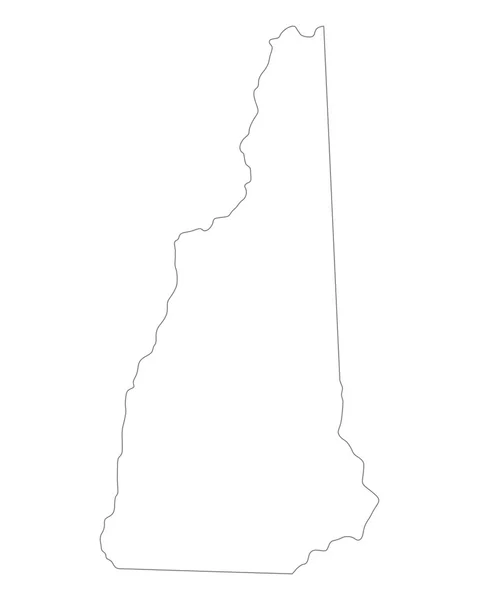 O mapa de New Hampshire —  Vetores de Stock