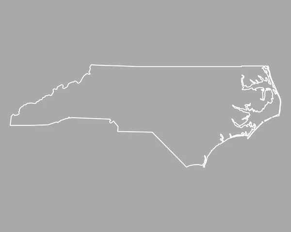 Χάρτης της Βόρειας Καρολίνας — Διανυσματικό Αρχείο