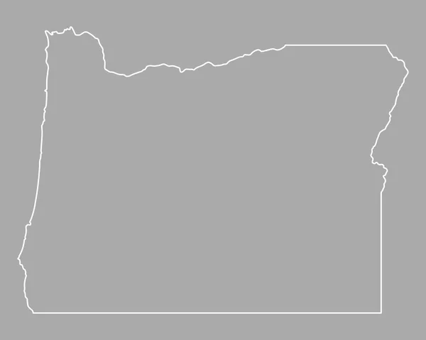 Carte précise de l'Oregon — Image vectorielle