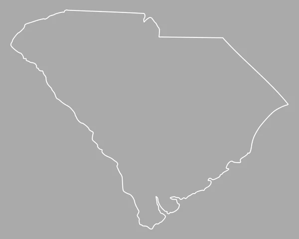 La mappa di South Carolina — Vettoriale Stock