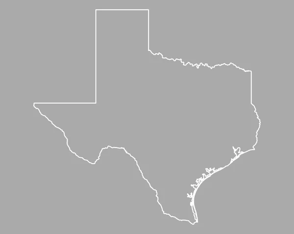 Genaue Karte von Texas — Stockvektor