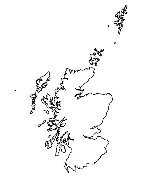 Mapa exato de Escócia — Vetor de Stock