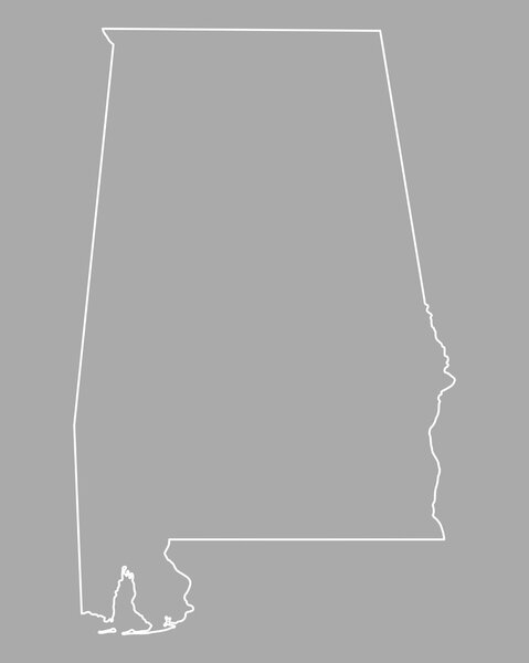 Accurate map of Alabama