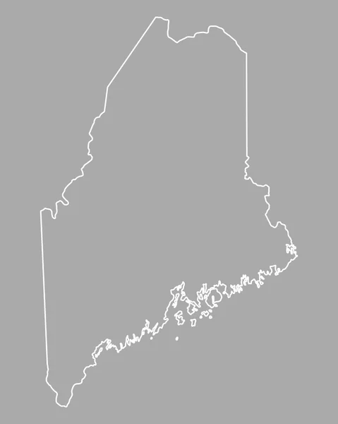 Accurate map of Maine — Stock Vector