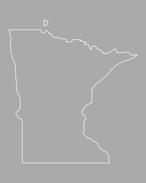 Nauwkeurige kaart van Minnesota — Stockvector