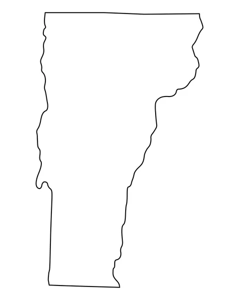 Mapa exacto de Vermont — Vector de stock