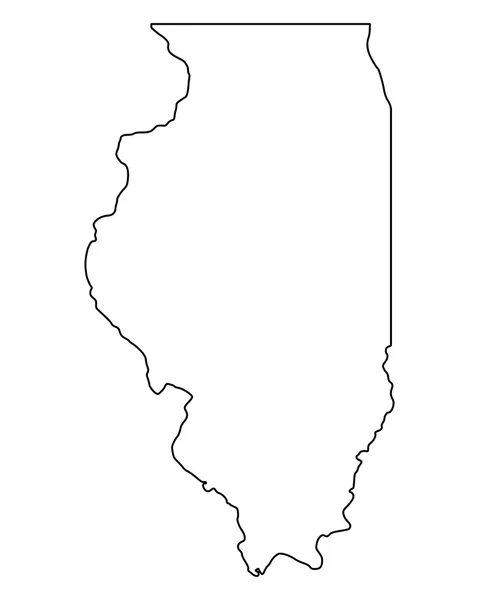 Точної карти штату Іллінойс — стоковий вектор