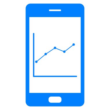 Çizelge ve akıllı telefon vektör çizimi