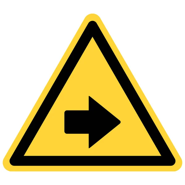 Šipka Vpravo Znak Nebezpečí Jako Vektorová Ilustrace — Stockový vektor
