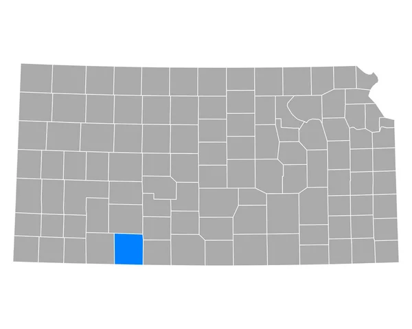 Mappa Clark Kansas — Vettoriale Stock