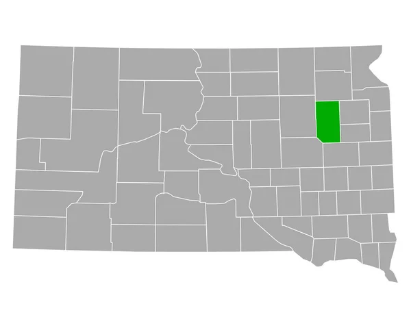Karte Von Clark South Dakota — Stockvektor