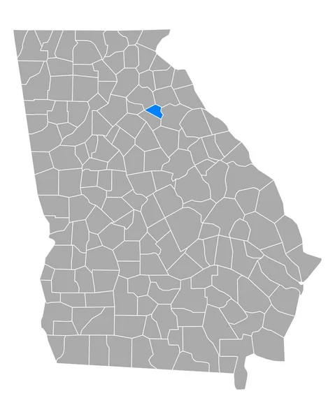 ジョージア州のクラーク地図 — ストックベクタ