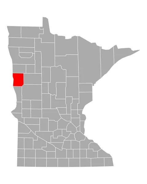 Mappa Clay Minnesota — Vettoriale Stock