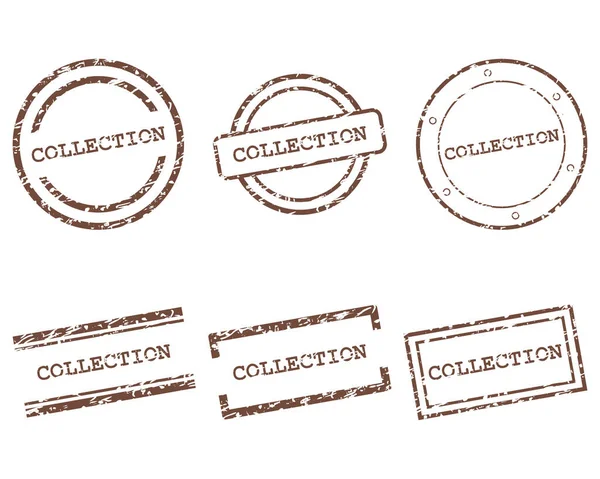 Collection Stamps Vector Illustration — Stock Vector