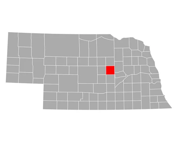 Mapa Greeley Nebrasce — Stockový vektor