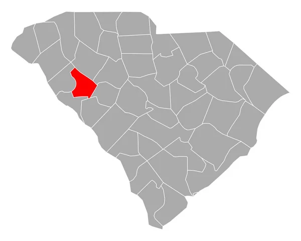 Mapa Frutas Vegetais Comércio Carolina Sul — Vetor de Stock