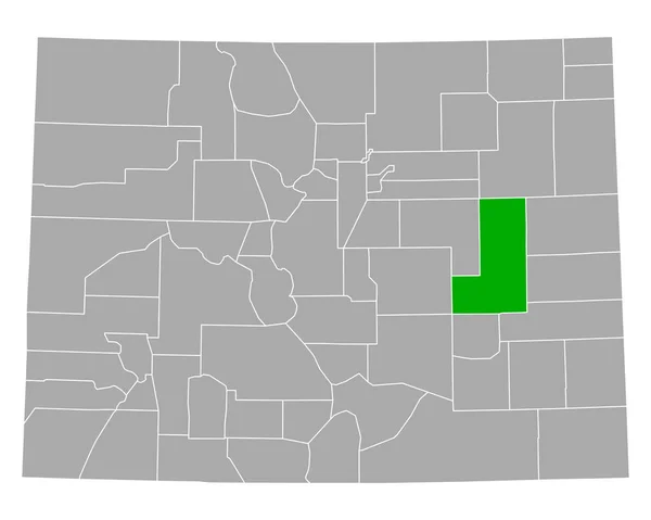 Mapa Lincolna Kolorado — Wektor stockowy