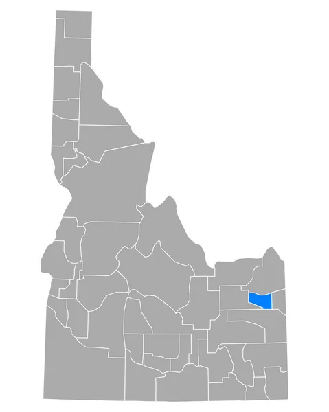 Mapa Madison Idaho — Vector de stock
